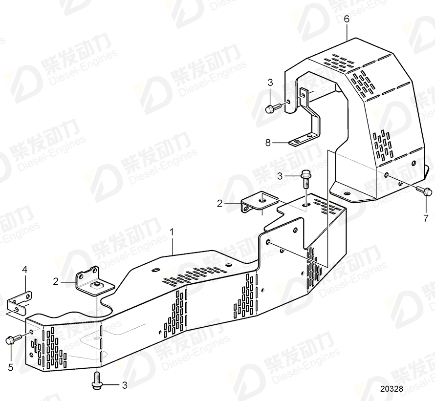 volvo penta Heat shield 3828955 Drawing volvo penta Heat shield 3828955 Drawing